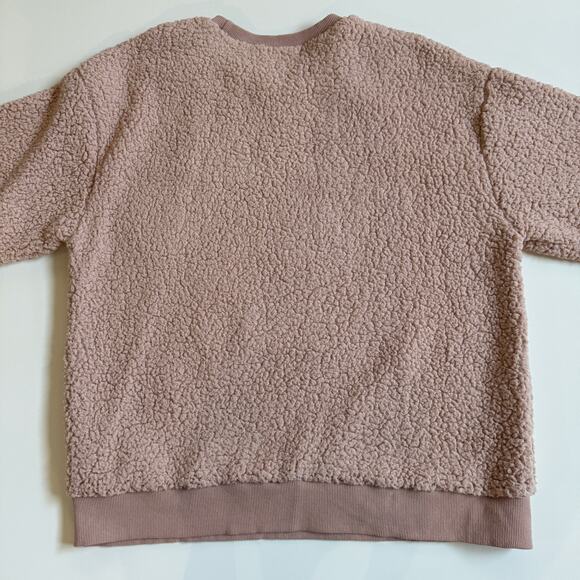 Judith March Partner N Wine Sherpa Sweater Pullover XL EUC Rhinestone Bling - Picture 2 of 8